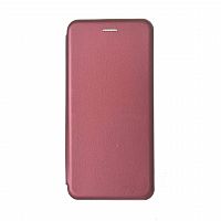 фото товару Чохол-книжка Premium Leather Case Xiaomi Redmi 9 bordo (тех.пак)