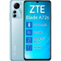 фото товару ZTE Blade A72S 4/64GB Blue