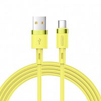 фото товару Дата кабель Joyroom Silicone S-1224N2 Type-C 1.2m 2.4A Yellow