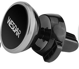фото товара Автодержатель Wesdar C6 3,5"-5,5" магнитный, вент. решетка, зажим, Black