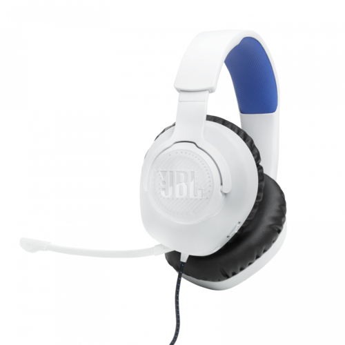 Наушники JBL Quantum 100P (JBLQ100PWHTBLU) White Blue фото товара Наушники JBL Quantum 100P (JBLQ100PWHTBLU) White Blue