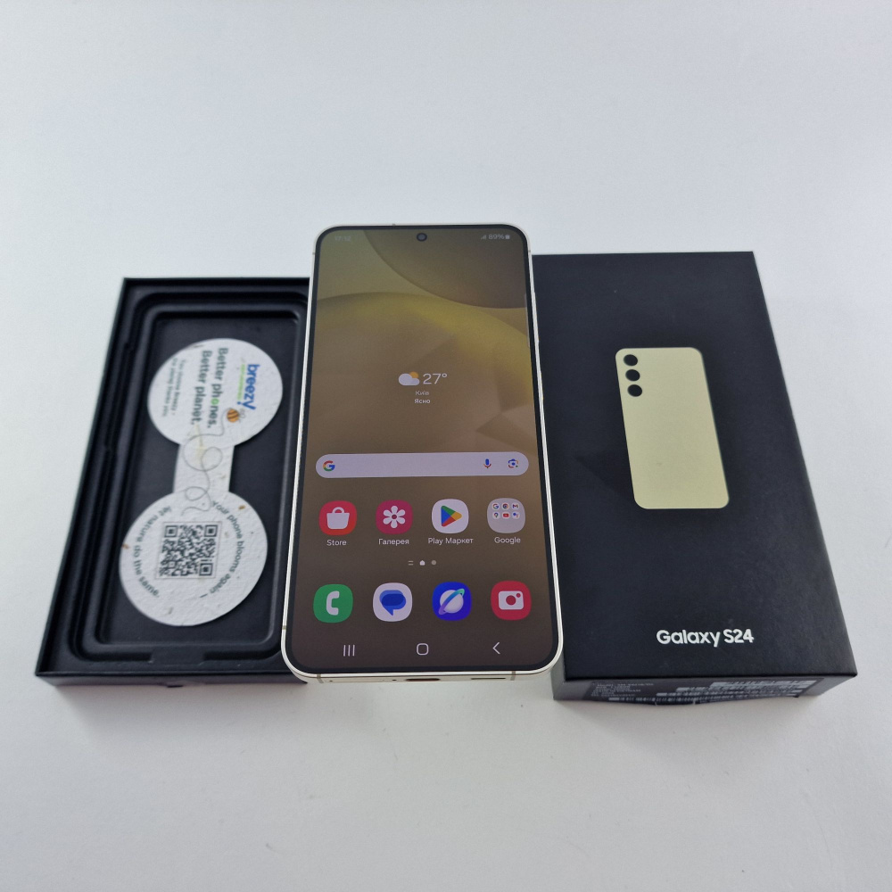 Samsung Galaxy S24 128 GB Amber Yellow фото товару Samsung Galaxy S24 128 GB Amber Yellow