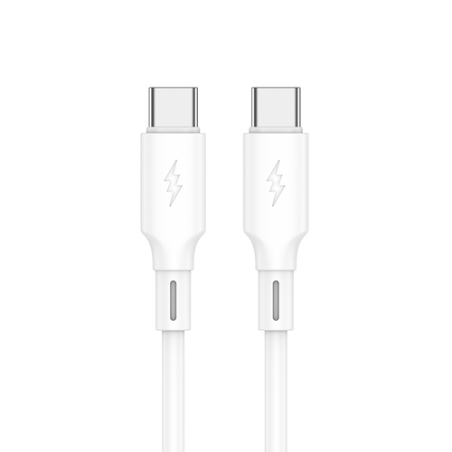 Дата кабель Jellico B24 Type-C to Type-C 1m 3.1A White фото товару Дата кабель Jellico B24 Type-C to Type-C 1m 3.1A White