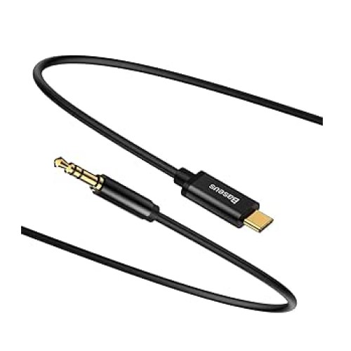 Дата кабель BASEUS Yiven CAM01-01 Type-C to 3.5 mini jack (1.2m) Black фото товару Дата кабель BASEUS Yiven CAM01-01 Type-C to 3.5 mini jack (1.2m) Black