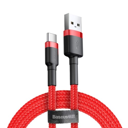 Дата кабель BASEUS Cafule CATKLF-H09 Type-C to Type-C PD 2m 60W Red фото товару Дата кабель BASEUS Cafule CATKLF-H09 Type-C to Type-C PD 2m 60W Red
