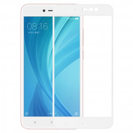 фото товара Защитное стекло Florence (full glue) Xiaomi Redmi Note 5A Prime Full Cover White