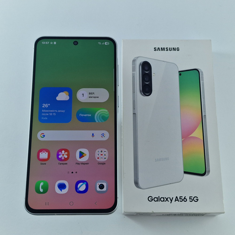 Samsung Galaxy A56 128 GB Awesome Light Gray фото товару Samsung Galaxy A56 128 GB Awesome Light Gray