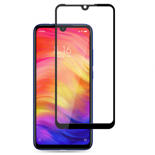 фото товару Захисне скло Florence (full glue) Xiaomi Redmi Note 7 (2019) Full Cover Black (тех.пак)
