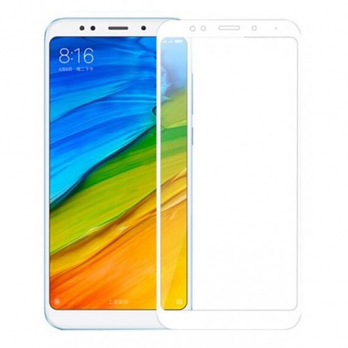 фото товару Захисне скло MakeFuture Xiaomi Redmi 5 Full Cover White