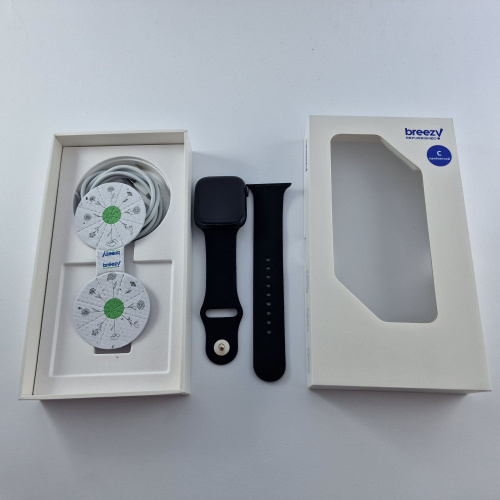 Apple Watch Series 9 GPS, 45mm, Midnight, Midnight Sport Band, M/L фото товару Apple Watch Series 9 GPS, 45mm, Midnight, Midnight Sport Band, M/L