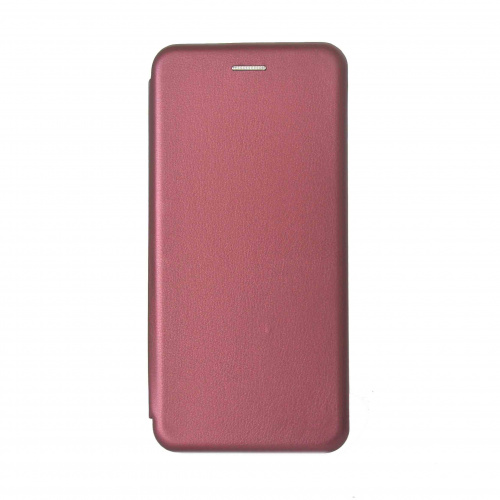 фото товару Чохол-книжка Premium Leather Case Xiaomi Redmi 9 bordo (тех.пак)