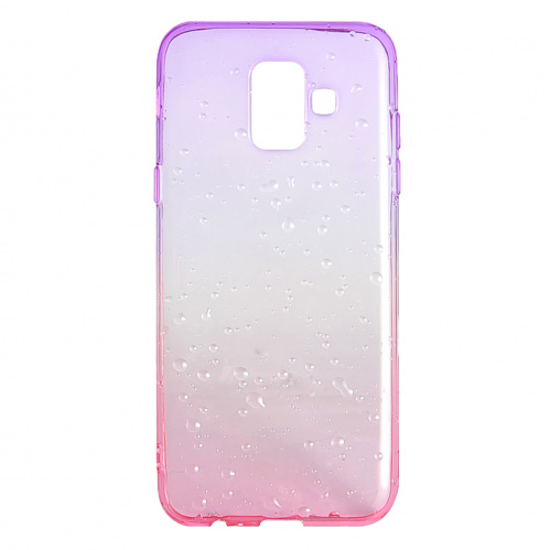 фото товару Силиконовая накладка 3D Капли gradient Samsung A6 (2018) A600 purple-pink