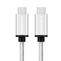фото товару Дата кабель Marakoko M-TC02 USB-C to USB-C 1.5m 3A Sliver