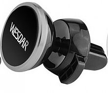 фото товара Автодержатель Wesdar C6 3,5"-5,5" магнитный, вент. решетка, зажим, Black