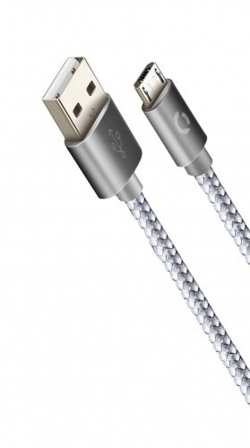 фото товару Дата кабель Cord Ace Lightning 1m 2A Silver (CDA-L1-2SI)