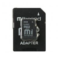 фото товара Mibrand MicroSDHC 8GB Class 4+SD adapter