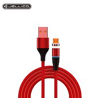 фото товару Дата кабель Jellico KDS-80 Magnetic microUSB 1m 3A Red