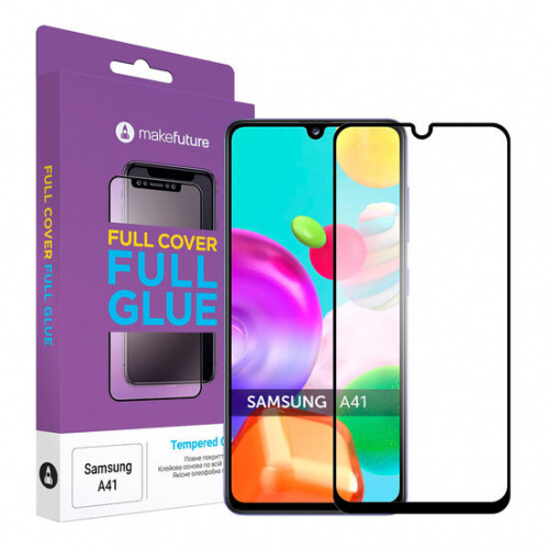 фото товару Захисне скло MakeFuture Samsung A41 (A415F) Full Cover (full glue) Black