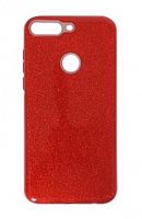 фото товару Накладка Shine 3в1 (PC+TPU) Huawei Y6 Prime (2018) red (тех.пак)