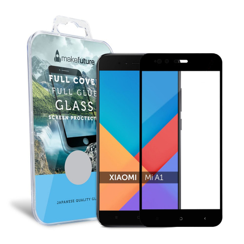 фото товару Захисне скло MakeFuture Xiaomi MiA1 (5X) Full Cover (full glue) Black