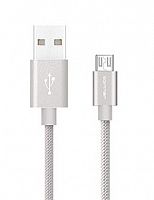 фото товару Дата кабель Jellico GS-10 microUSB 2m 3A Silver