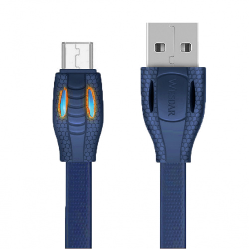 фото товару Дата кабель Wesdar T6 microUSB 1m 2A Blue