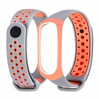 фото товара Ремінець для Mi Band 3/Band 4 Sport Grey/Orange