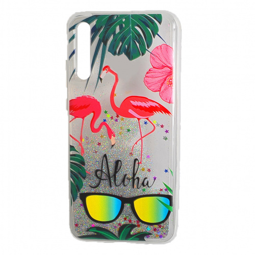 фото товару Накладка TPU Lively Glitters Samsung A50 (2019) A505F Flamingo Silver (тех.пак)