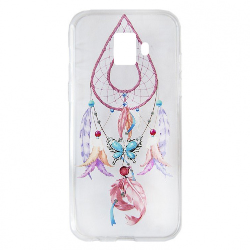 фото товару Накладка Florence силиконовая Silk 3D Samsung J2 (2018) J250 drop-dreamcatcher transparent