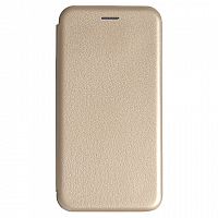 фото товару Чехол-книжка Premium Leather Case Samsung J6 Plus (2018) J610 gold (тех.пак)