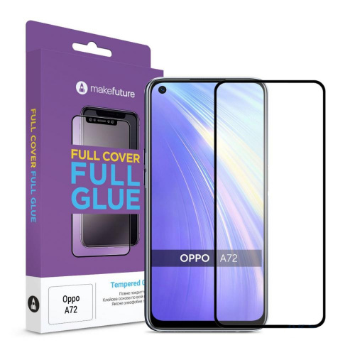 фото товару Захисне скло MakeFuture Oppo A72 (2020) Full Cover (full glue) Black