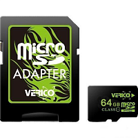 фото товару Verico MicroSDHC 64GB Class 10+SD adapter