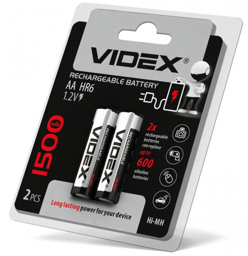 фото товара Акумулятор Videx  HR6 1500mAh, 1.2V, 2 шт упак