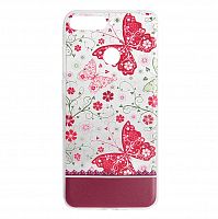 фото товару Накладка Florence силиконовая Silk 3D Huawei Y6 (2018) butterflies transparent