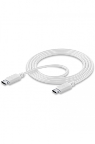 фото товару Дата кабель Cellularline USB-C / USB-C 1.2m white (USBDATACUSBC-CW)