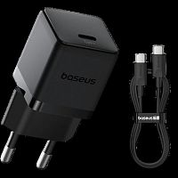 фото товару МЗП BASEUS Palm P10111602113-01 PD 20W + cable Type-C to Type-C 1m 60w Black