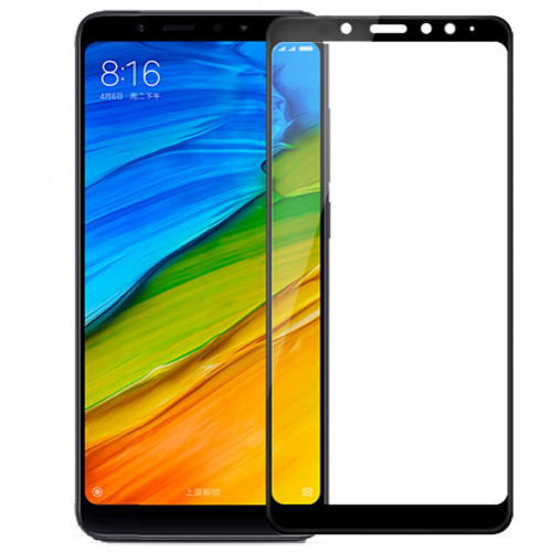 фото товару Захисне скло 5D Xiaomi Redmi Note 5/ Note 5 Prime Black (тех.пак)