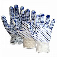 фото товару Захисні рукавички трикотажні з ПВХ нанесеннямі ТМ"Ярослав", 10пар