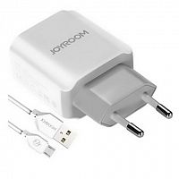 фото товару СЗУ Joyroom CA-28 2USB 2A + microUSB cable White