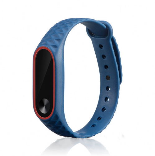 фото товара Ремінець для Mi Band 2 Dark Blue/Red