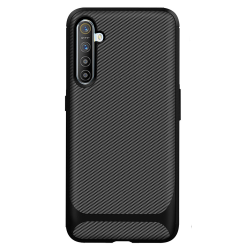 фото товару Накладка Silicone Carbon Realme 5 Black (тех.пак)