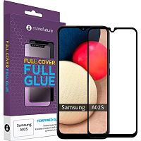 фото товара Защитное стекло MakeFuture Samsung A02s (A025F) Full Cover (full glue) Black
