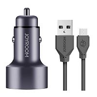 фото товару АЗУ Joyroom C-M215 2USB 2.1A LCD + microUSB cable Grey