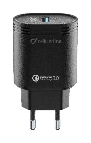 фото товару МЗП Cellularline USB QC 3.0 black (ACHHUUSBQCK)