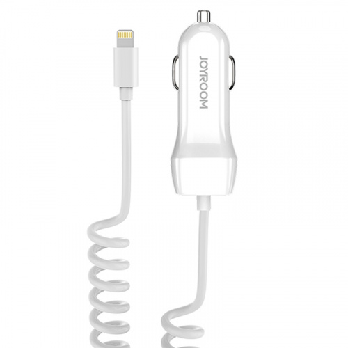 фото товару АЗП Joyroom UP-522AL USB 2.1A with Lightning cable White