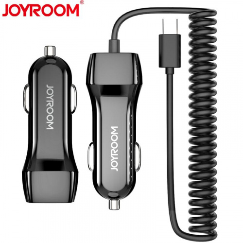 фото товару АЗУ Joyroom UP-522AL USB 2.1A with Type-C cable Black