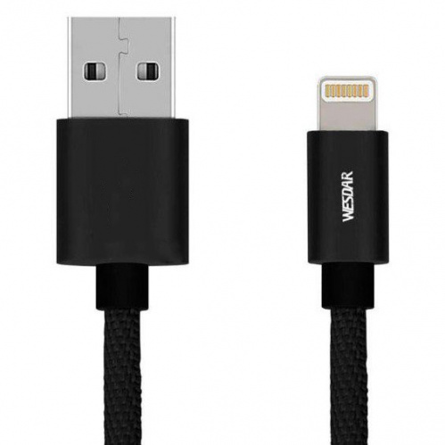 фото товару Дата кабель Wesdar T1 Lightning 2m 2A Black