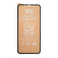 фото товару Захисне скло Full Glue Ceramics MATTE Anti-shock Xiaomi Redmi 9/9A Black (тех.пак)