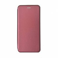 фото товару Чохол-книжка Premium Leather Case Samsung A12 (2021) A125F bordo (тех.пак)