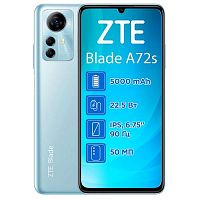 фото товару ZTE Blade A72S 4/128GB Blue